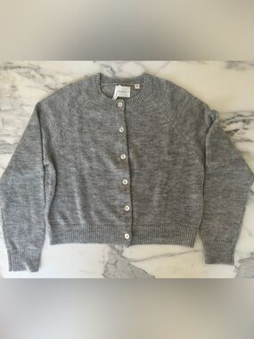 Doen Petra Cardigan Gray Button-Front Women's Sweater